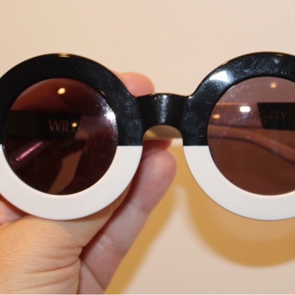 Wildfox Black and White Round Sunglasses